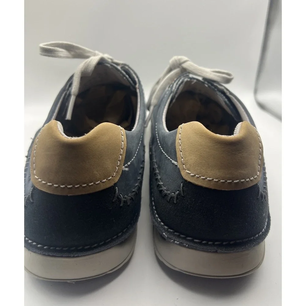 Mens Clarks Casual Blue Lace Up  Shoe Shoes Size 1l.5 Excellent‎ Condition
